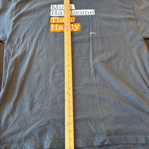 XXL mens' More Handsome Than Handy Graphic T-Shirt Charcoal Gray 2XL Slogan Tee - Picture 5 of 6